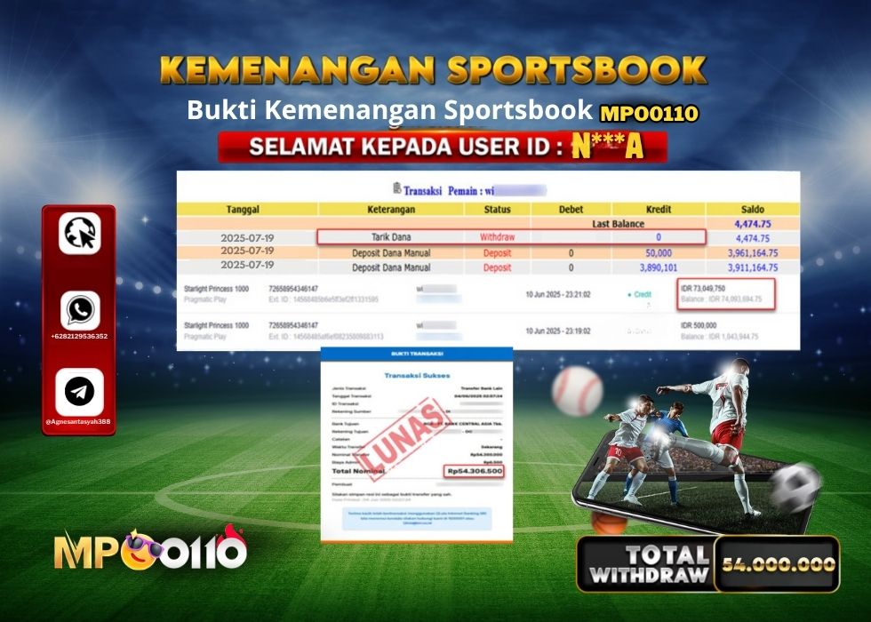 OLX101 KEMENANGAN SPORTSBOOK Rp.54.000.000.,- LUNAS